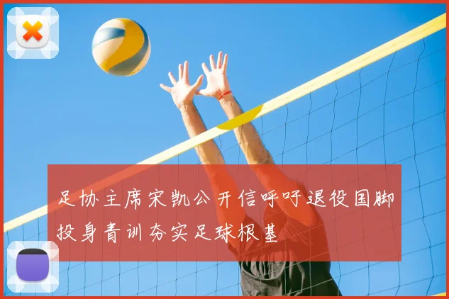 足协主席宋凯公开信呼吁退役国脚投身青训夯实足球根基